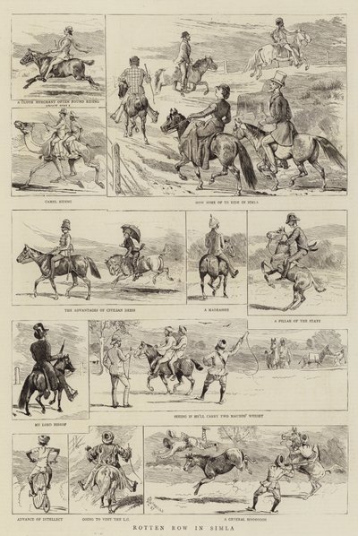 Rotten Row a Simla da Alfred Chantrey Corbould